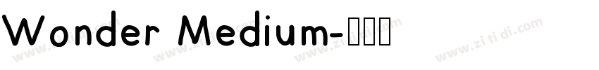 Wonder Medium字体转换